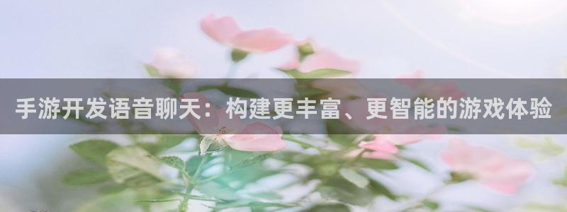 恒盛娱乐注册：手游开发语音聊天：构建更丰富、更智能的游戏体验