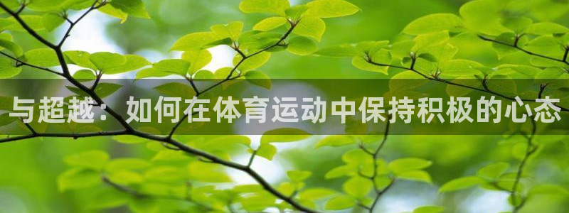 中欧体育zoty下载：与超越：如何在体育运动中保持积极的心态